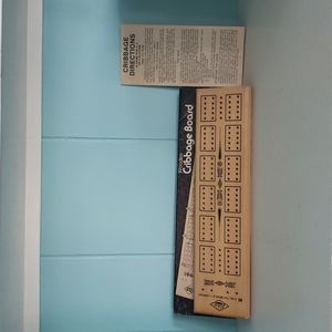 Vintage Wooden Cribbage Board